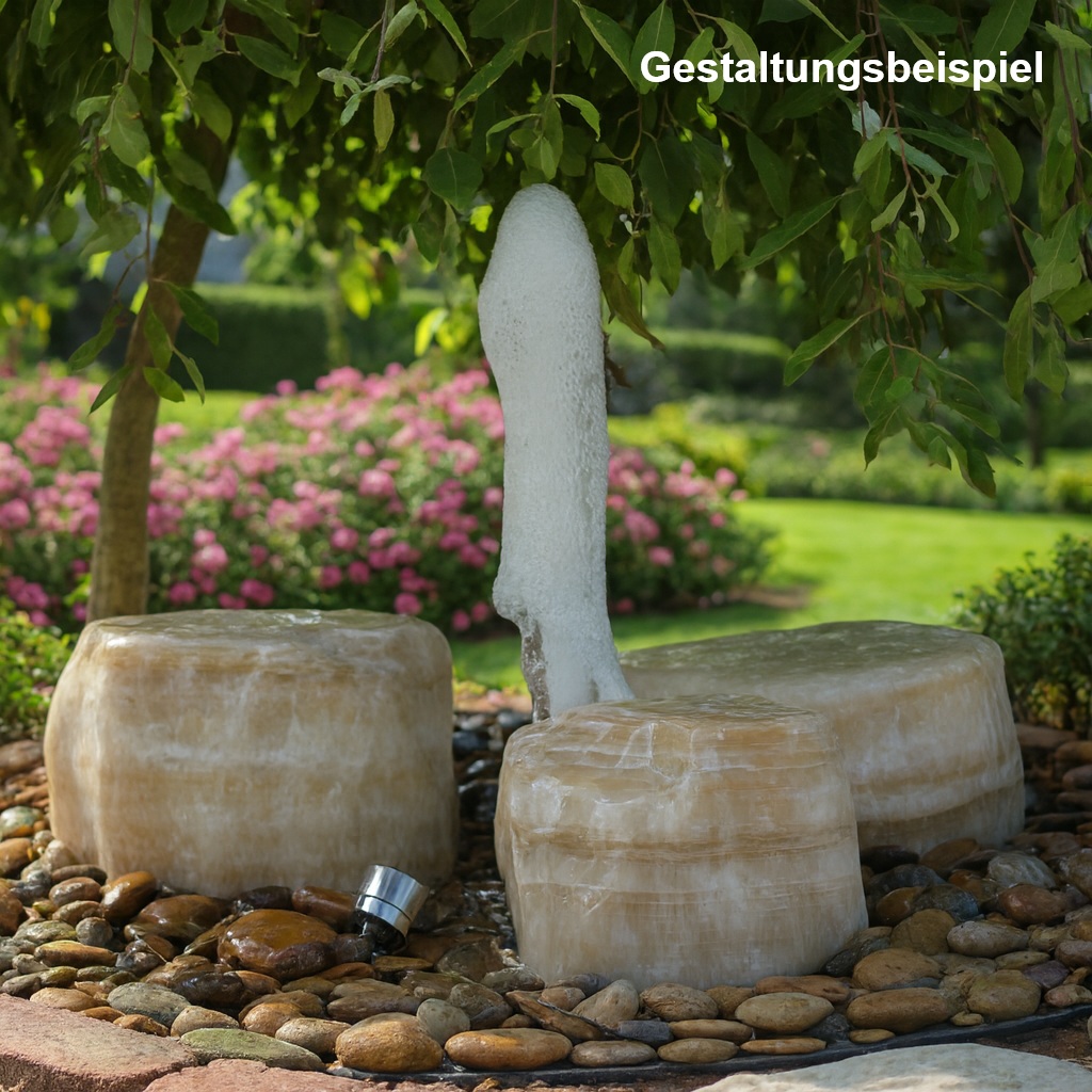 Springbrunnen Technik-Set 1 Oase Schaumsprudler Düse mit Pumpe und Einbaubecken